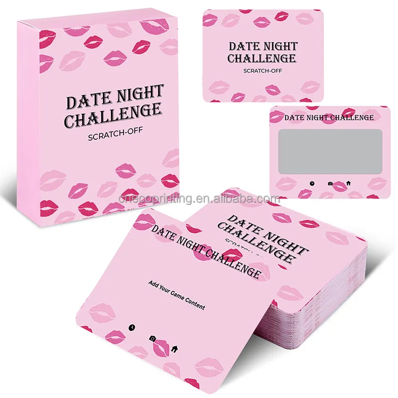 Custom Printing Exciting Scratch Off Date Night Good Ideas Adventures Challenges Couple Card Games for Anniversary Wedding Gift