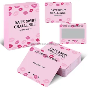 カスタム印刷エキサイティングなスクラッチオフ日付夜のアイデア冒険は記念日の結婚式のギフトのためのカップルカードゲームに挑戦します