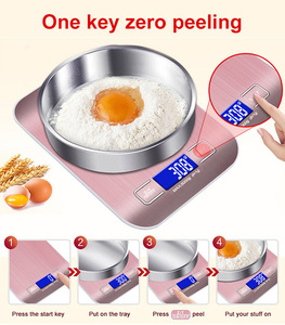 Professionelle Küchenwaage 5000g/1g Hochpräzise mit LED-Anzeige Wasserdichte Lebensmittelwaage zum Backen, Kochen, für Kaffee - Product Image 3