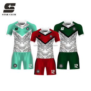 Conjunto de camiseta de fútbol de diseño personalizado de alta calidad al por mayor de fábrica, traje de fútbol personalizado, nueva técnica de sublimación, chándal - Product Image 1