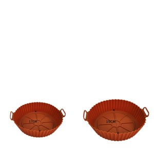 Plateau de cuisson en silicone rond antiadhésif de qualité alimentaire, tapis multifonctionnel pour friteuse à air, pliable, réutilisable, disponible en plusieurs couleurs - Product Image 2