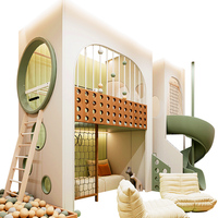 Chambre d'enfants à thème Lit d'enfant sportif à deux étages Playhouse Mobilier d'enfant personnalisé conçu par des designers