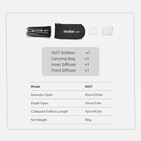 Godox S65T 65cm/25.6in Boîte à lumière parapluie à dégagement rapide professionnelle pliable