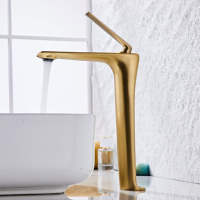 Robinet de lavabo monocommande en laiton massif finition chromée, robuste, à poser sur comptoir, eau chaude et froide, prix de gros