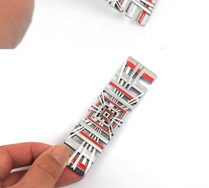 Accessoires de voiture Autocollants décoratifs modifiés Décalcomanies de carrosserie en métal 3D à carreaux pour <span class=keywords><strong>Tesla</strong></span> Model 3 Y S X - Product Image 3