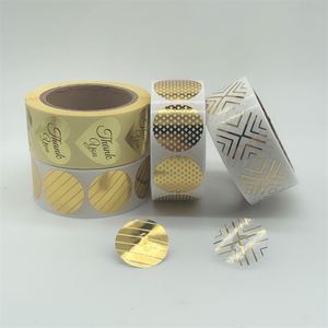 Adhesivo impermeable lámina de oro sello rollo Logo etiqueta adhesiva - Product Image 5