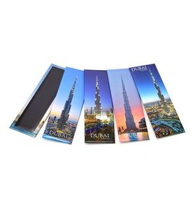 Aimant de réfrigérateur rectangulaire en fer blanc personnalisé Tour Burj Khalifa, souvenir de Dubaï en métal - Product Image 4