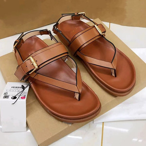 Women's Flat Roman Sandals Buckle Strap Toe-<b>Post</b> Versatile Slide Slippers - Product Image 3