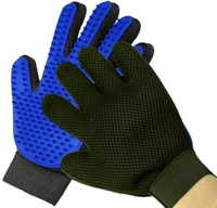 Gant de toilettage pour animaux de compagnie, broches en silicone souple, maille respirante et sangle de poignet réglable, démêlage, massage pour chiens, chats
