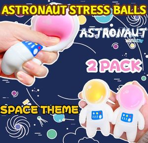 Giocattoli da astronauta per bambini che spremono palline antistress impastano palla Fidget giocattoli in oro e rosa elasticizzato Squishy - Product Image 6