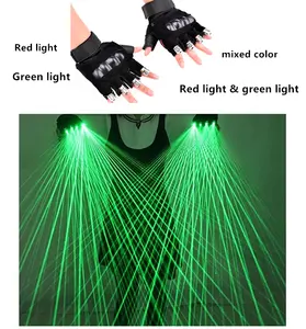 TOP Hot Sales 2 pcs laser heads LED Gloves Blue Red Green Dancing Party DJ Club show Laser Gloves Luminous colors led dmx par dj
