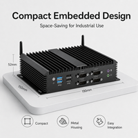 Mini PC Industrial sin Ventilador Barato, I5-7200U/8250U/8130U Quad Core, DDR4, WiFi5, 6COM, Doble Lan, Mini Computadora 24x7 con Watchdog