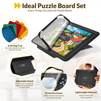 Table de puzzle en feutre de 1000 pièces avec support réglable, table de puzzle pliable avec tiroirs de tri, fabricant OEM