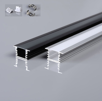 Profilé en alliage d'aluminium anodisé série 6000 de 300*12.2*24.5mm, diffuseur de lumière LED ultra-mince pour bande LED