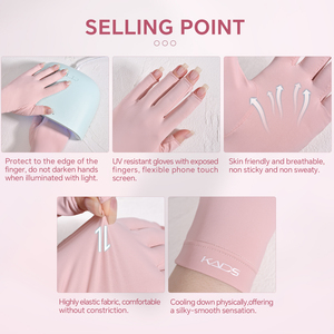 Gants de protection pour les ongles, résistants aux UV, demi-doigts, respirants, en fibre acrylique, pour la manucure et la lampe à gel - Product Image 6