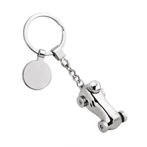 Porte-clés de voiture compact en alliage métallique, motif dessin animé tendance, porte-monnaie en forme de cœur avec impression émaillée pour clés - Product Image 1