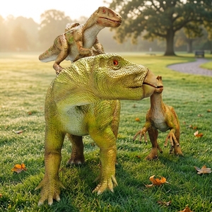 <span class=keywords><strong>Combo</strong></span> di Iguanodon e Velociraptor Robotici Animatronici a Grandezza Naturale per Parco a Tema Jurassic all'Aperto Personalizzato in Vendita - Product Image 6