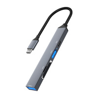 Adaptateur Type-C 3.0 Hub USB C Lecteur de Carte SDTF Convertisseur de Téléphone Portable Ordinateur Portable Station d'Accueil Multifonctionnelle