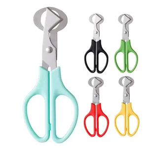 Zenidoo 1 pièce Ciseaux multifonctionnels durables en plastique pour coquilles d'œufs de caille, lames en acier inoxydable résistantes à la rouille, coupe-cigares ultra - Product Image 1