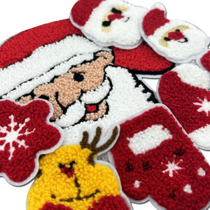 <span class=keywords><strong>Patch</strong></span> brodé <span class=keywords><strong>personnalisable</strong></span> à motif de Noël en gros avec support <span class=keywords><strong>Velcro</strong></span> et thème de Noël explosif - Product Image 5