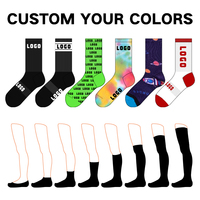 Vente en gros de chaussettes de sport unisexes 100% coton, épaisses, imprimées, résistantes à la sueur et à séchage rapide, pour tous les jours d'été pour hommes, avec logo personnalisé