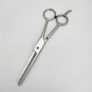 Ciseaux à cheveux à tête plate en acier inoxydable, 6 pouces, ciseaux à effiler à long manche, outils de barbier professionnels pour la coupe et le coiffage - Product Image 5