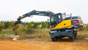 Specializing in Forestry Sugarcane Xuvol Wheel Excavator Machinery with <b>Log</b> Grapple Loader - Product Image 4