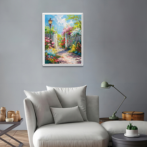 Compratore fai da te pittura per numero Kit <span class=keywords><strong>Anime</strong></span> giardino pittura a olio digitale 24 colori acrilico decorazione per la casa 16x20 pollici - Product Image 2