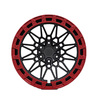 Jantes de voiture de 17 à 20 pouces, 17X 10 18X 9 19X9.5/10, roues forgées monobloc rouge et noir, concave profond, pour BMW