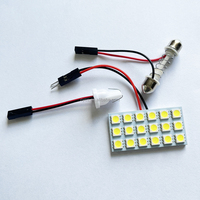 Lampes de toit 18 SMD 5050 Chip Led Panneau d'éclairage intérieur T10 Festoon Accessoires de voiture Ampoules de lecture LED Auto Lumière de dôme Assemblage
