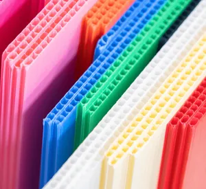 थोक रंगीन पॉलीप्रोपाइलीन प्लास्टिक शीट हल्के टिकाऊ पीपी खोखले बोर्ड डैनप्ला शीट बहु-उपयोग फ्लैटेड बोर्ड - Product Image 1