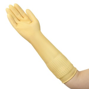 Gants de nettoyage ménager épais de 38 cm, imperméables, couleur unie, pour la cuisine, le lavage du linge, durables - Product Image 1