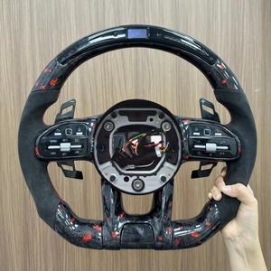 Volante de Fibra de Carbono para <span class=keywords><strong>Mercedes</strong></span> Benz Amg W204 C63 W212 W218 W207S, Ensamblaje de Volante para Automóvil - Product Image 3