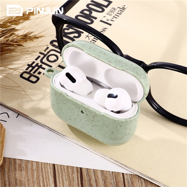 Unique Products Degradable Environmental protection Wheat Straw Tpu Headphones Protective for airpod Pro 1/2 3 4 Max case