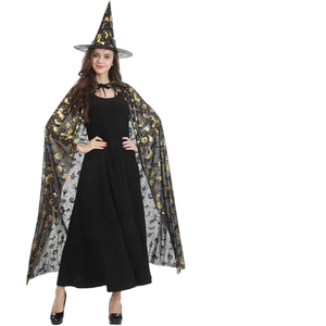 SOLPOP Ensemble <span class=keywords><strong>de</strong></span> costume <span class=keywords><strong>de</strong></span> sorcière/magicien d'Halloween avec capuche pour homme et femme, idéal pour le jeu <span class=keywords><strong>de</strong></span> rôle et le cosplay - Product Image 5