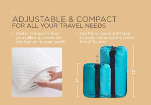 Almohadas de Espuma Pequeña Portátil Odm para Dormir, Bolsa de Viaje para Acampar con Almohada Viscoelástica para Exteriores - Product Image 3