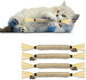 Silvervine Sticks PARA GATOS-Juguete masticable para gatos para el cuidado dental, Comestibles Matatabi Cat Chew Sticks para limpieza de dientes