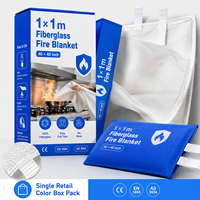 Couvertures anti-feu en fibre de verre 40*40 pouces certifiées CE, emballage en carton pour la distribution en supermarché
