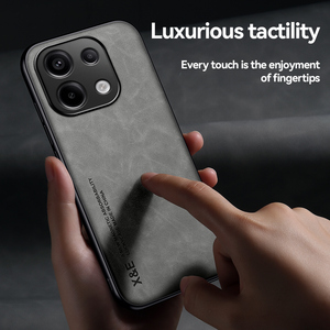 Funda de cuero de lujo para Xiaomi Redmi Note 13 4G/Note 13 <span class=keywords><strong>Pro</strong></span> 4GSilky Feel Lens Funda protectora de cuero esmerilado para teléfono magnético de coche - Product Image 6
