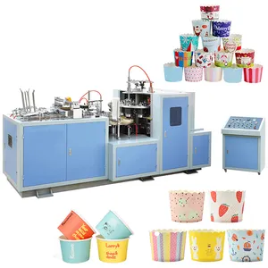 high speed machine to make disposable paper cups 80pcs/min fully automatic disposable paper coffee carton cup making machine