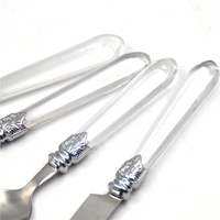 Palace vaisselle occidentale en acier inoxydable manche en plastique couteau à steak en acier inoxydable fourchette cuillère ensemble de vaisselle pour hôtel à la maison