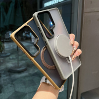 Coque de téléphone givrée en TPU PC avec support magnétique, compatible charge sans fil, antichoc, pour Samsung, fabricant OEM ODM Chine