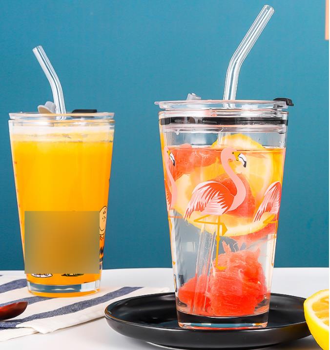 480ml Drinking glass cup with logo