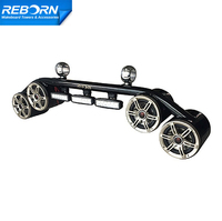 Enceinte marine Reborn Boat, étanche, pour wakeboard, tour à 4 enceintes et 3 lumières LED