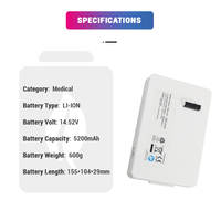 14.52V 5200mAh M0058-0 M0058-1 M0058-2 Baterai Defibrillator Medis Lithium Ion Berkualitas Tinggi untuk Baterai Mediana D500
