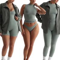 Fabricantes OEM de ropa personalizada Top De Mujer Poly Spandex Jersey doble capa camiseta trajes para Mujer camisetas 2024 primavera