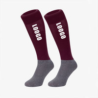 Fabricant de chaussettes d'équitation, d'équitation, d'équitation, de couleur unie, légères et fines, avec logo personnalisé