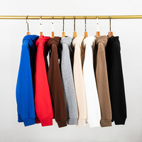 Sweat-shirt personnalisable en coton pur doublé polaire avec logo, chemise promotionnelle, uniforme de travail, sweat à capuche épais