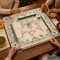 Tapis de jeu de mahjong et poker de luxe moderne, design original, pour 4 joueurs, résistant aux taches, antidérapant, personnalisable