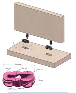 Conector Oculto de Alta Calidad para Estantes, Conector Invisible Dos en Uno, Fácil Instalación, Conector Resistente para Muebles y Gabinetes - Product Image 6